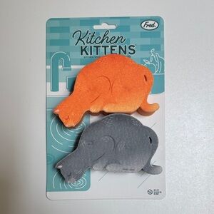 Fred Kitchen Kittens Orange and Gray Sponges